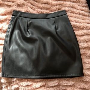 Vegan Leather Mini Skirt